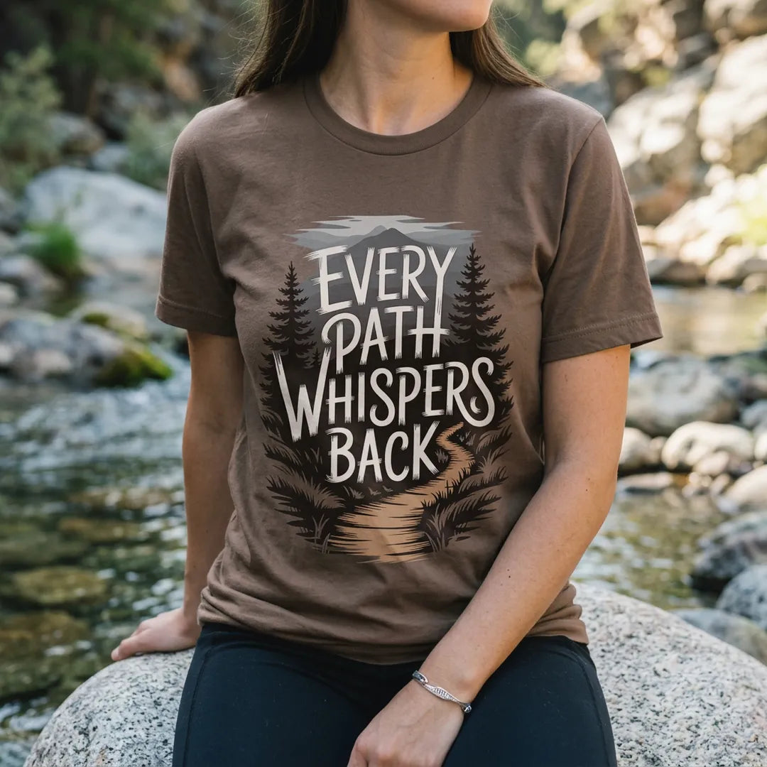 Every Path Whispers Back T-Shirt Outdoor Nature Tee
