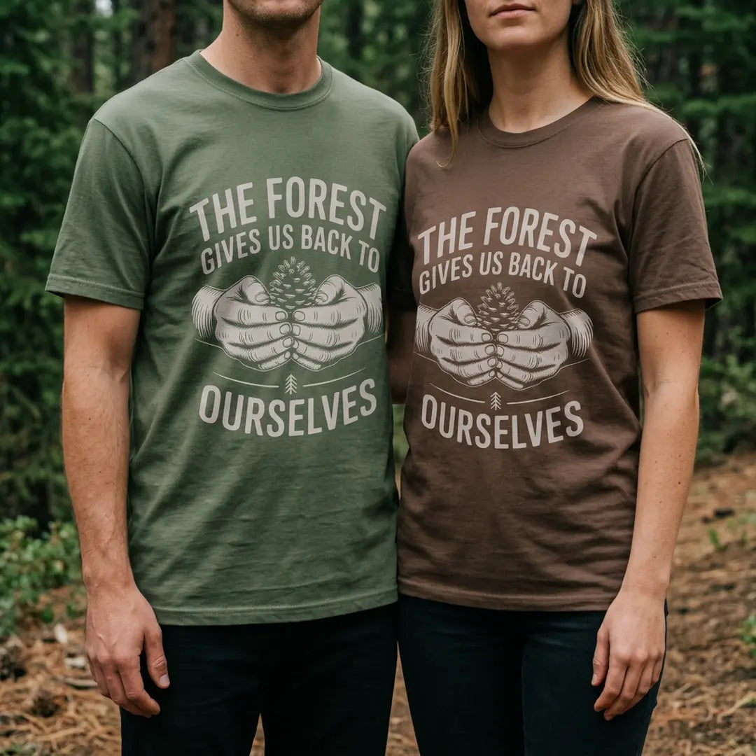 The Forest Gives Us Back To Ourselves T-Shirt Outdoor Nature Tee