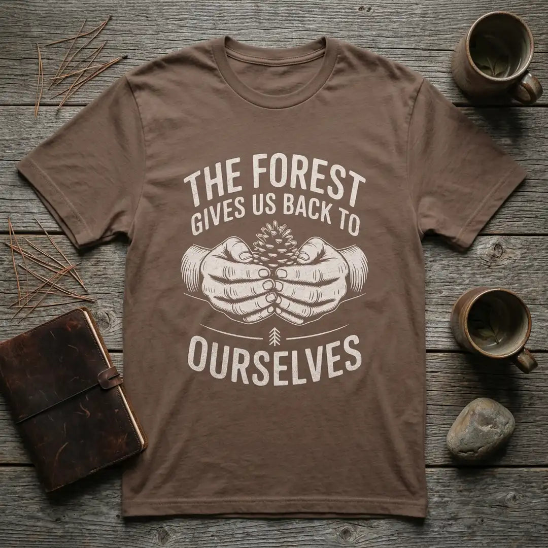 The Forest Gives Us Back To Ourselves T-Shirt Outdoor Nature Tee