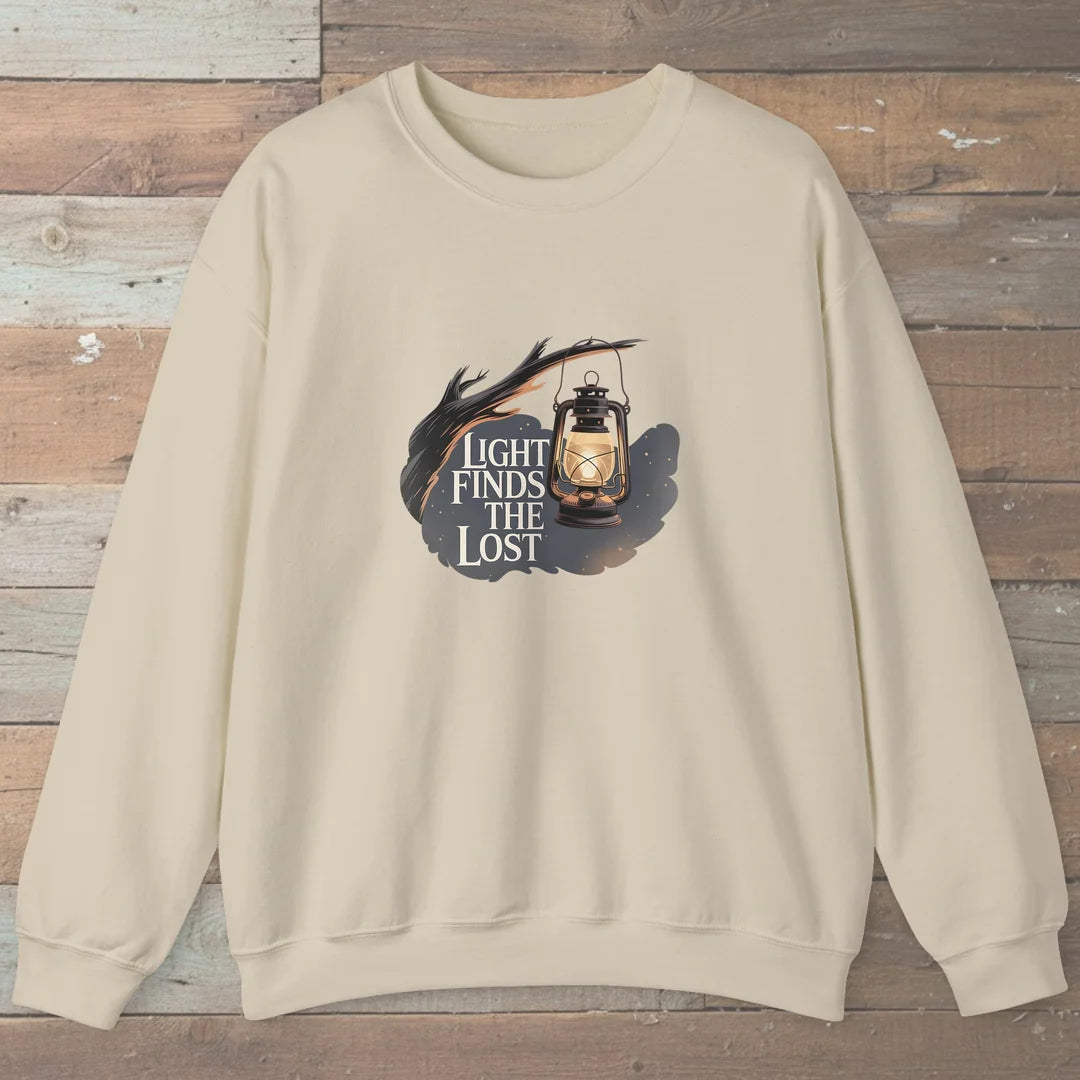 Light Finds The Lost Sweatshirt Sand Outdoor Nature Tee