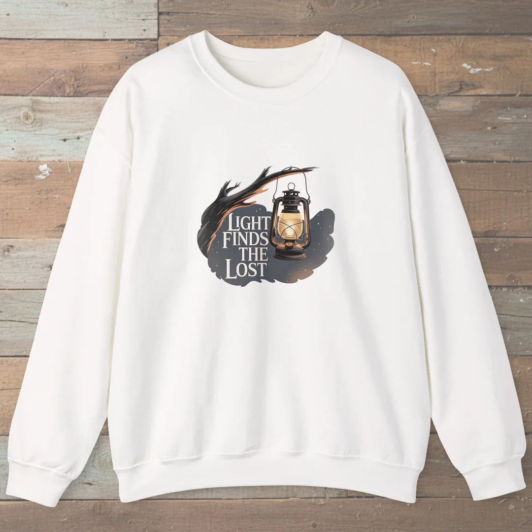 Light Finds The Lost Sweatshirt White Outdoor Nature Tee