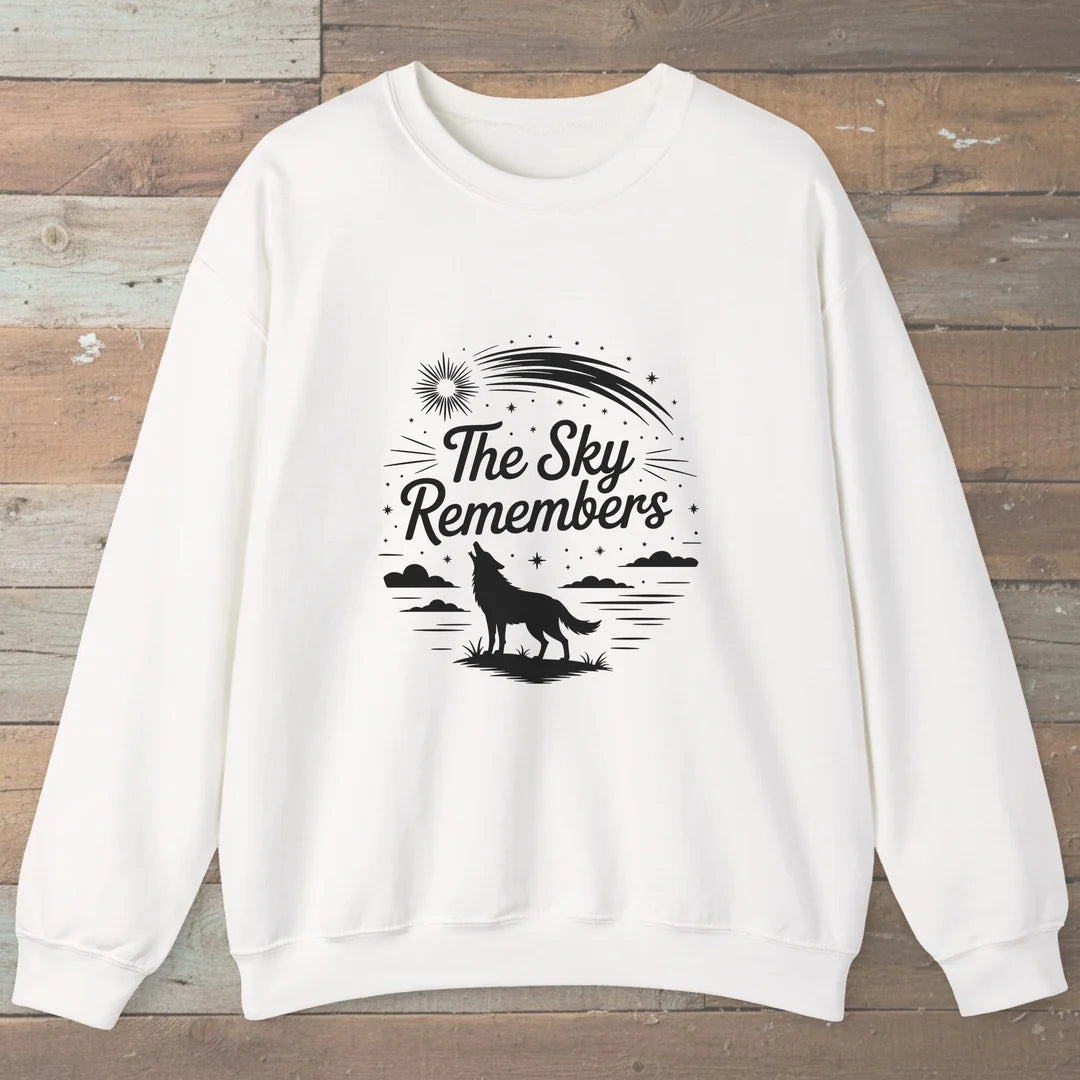 The Sky Remembers Sweatshirt White Outdoor Nature Tee
