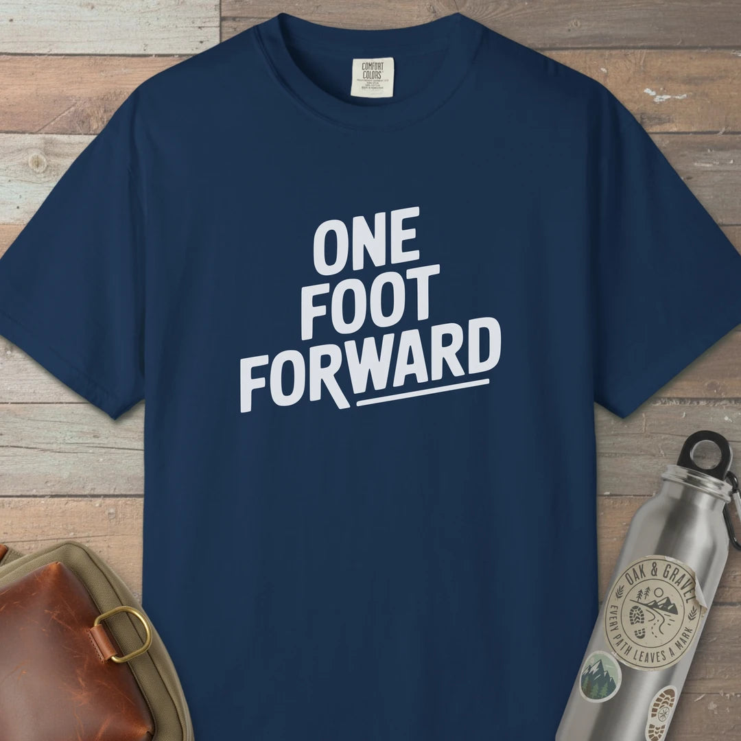 One Foot Forward T-Shirt Navy Outdoor Nature Tee