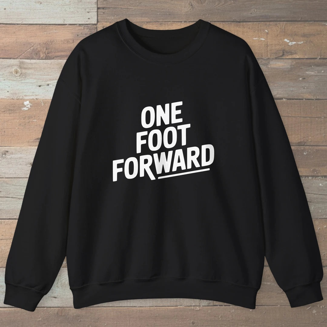 One Foot Forward Sweatshirt Black Outdoor Nature Tee