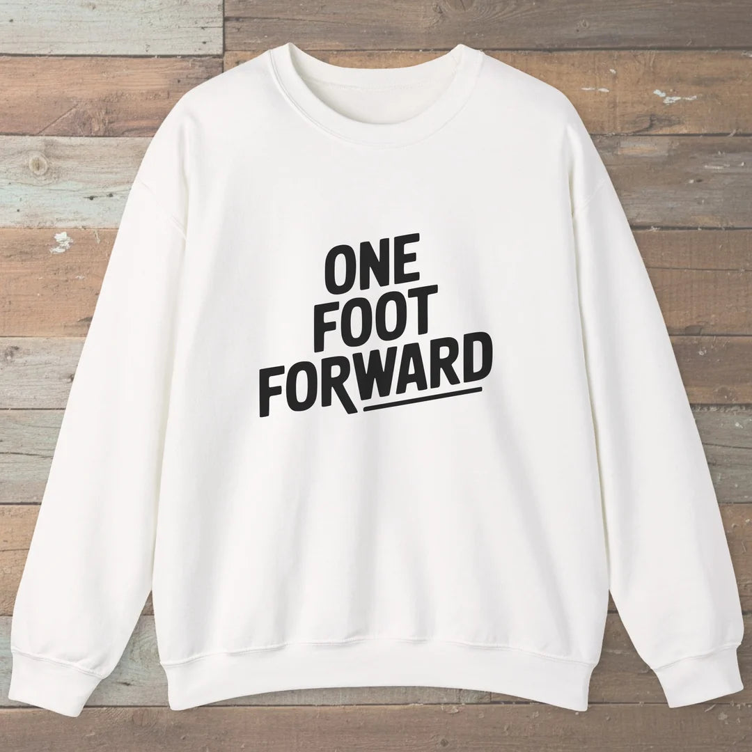 One Foot Forward Sweatshirt White Outdoor Nature Tee