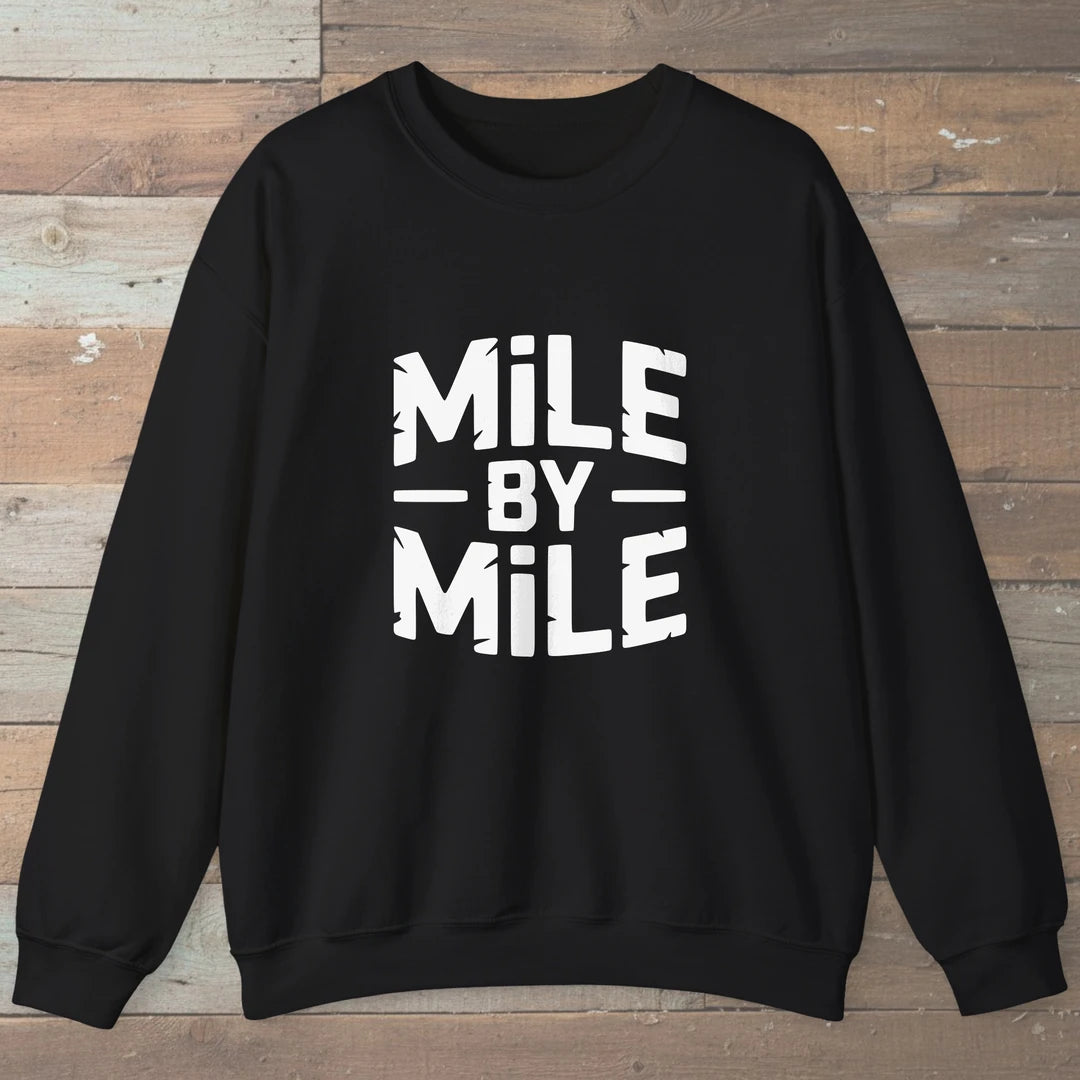 Mile By Mile Sweatshirt Black Outdoor Nature Tee