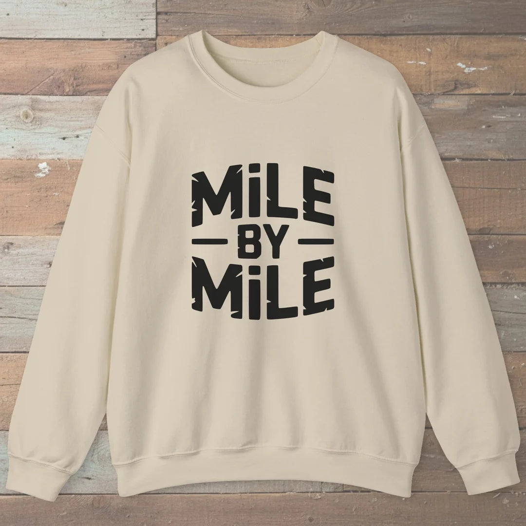Mile By Mile Sweatshirt Sand Outdoor Nature Tee