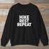 Hike Rest Repeat Sweatshirt Black Outdoor Nature Tee