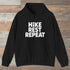 Hike Rest Repeat Hoodie Black Outdoor Nature Tee