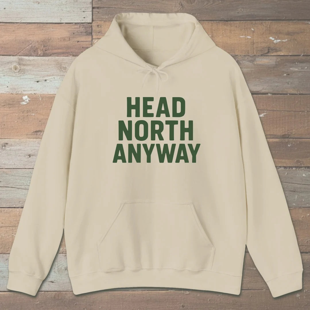 Head North Anyway Hoodie Sand Outdoor Nature Tee