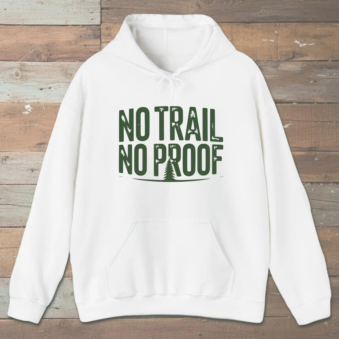 No Trail No Proof Hoodie White Outdoor Nature Tee