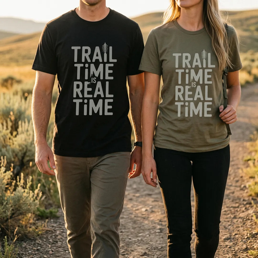 Trail Time Is Real Time T-Shirt Outdoor Nature Tee