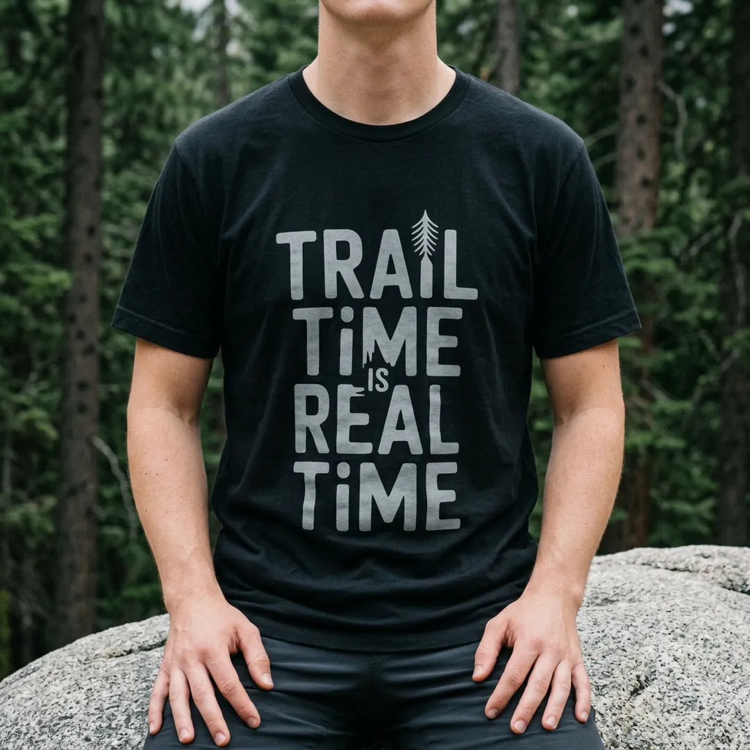 Trail Time Is Real Time T-Shirt Outdoor Nature Tee