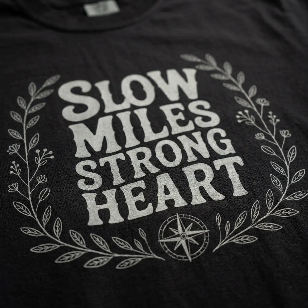 Slow Miles Strong Heart T-Shirt Outdoor Nature Tee