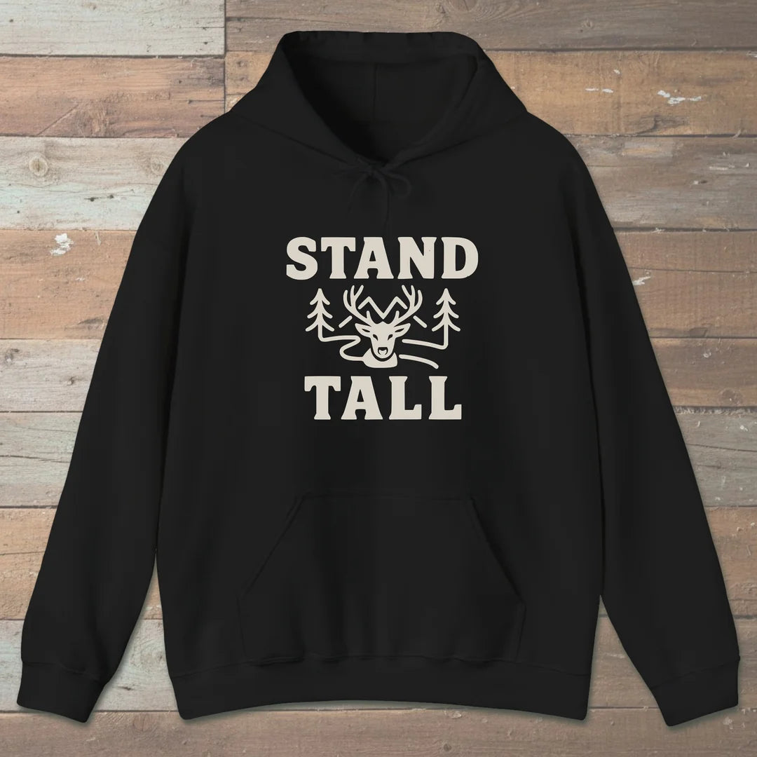 Stand Tall Hoodie Black Outdoor Nature Tee
