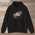 Compass On Log Hoodie Black Outdoor Nature Tee