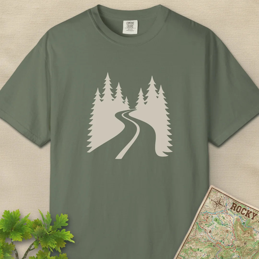 Forest Trail T-Shirt Moss Outdoor Nature Tee