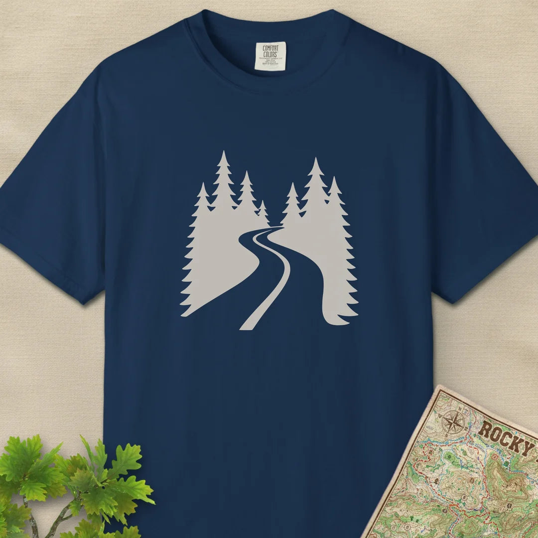 Forest Trail T-Shirt Navy Outdoor Nature Tee