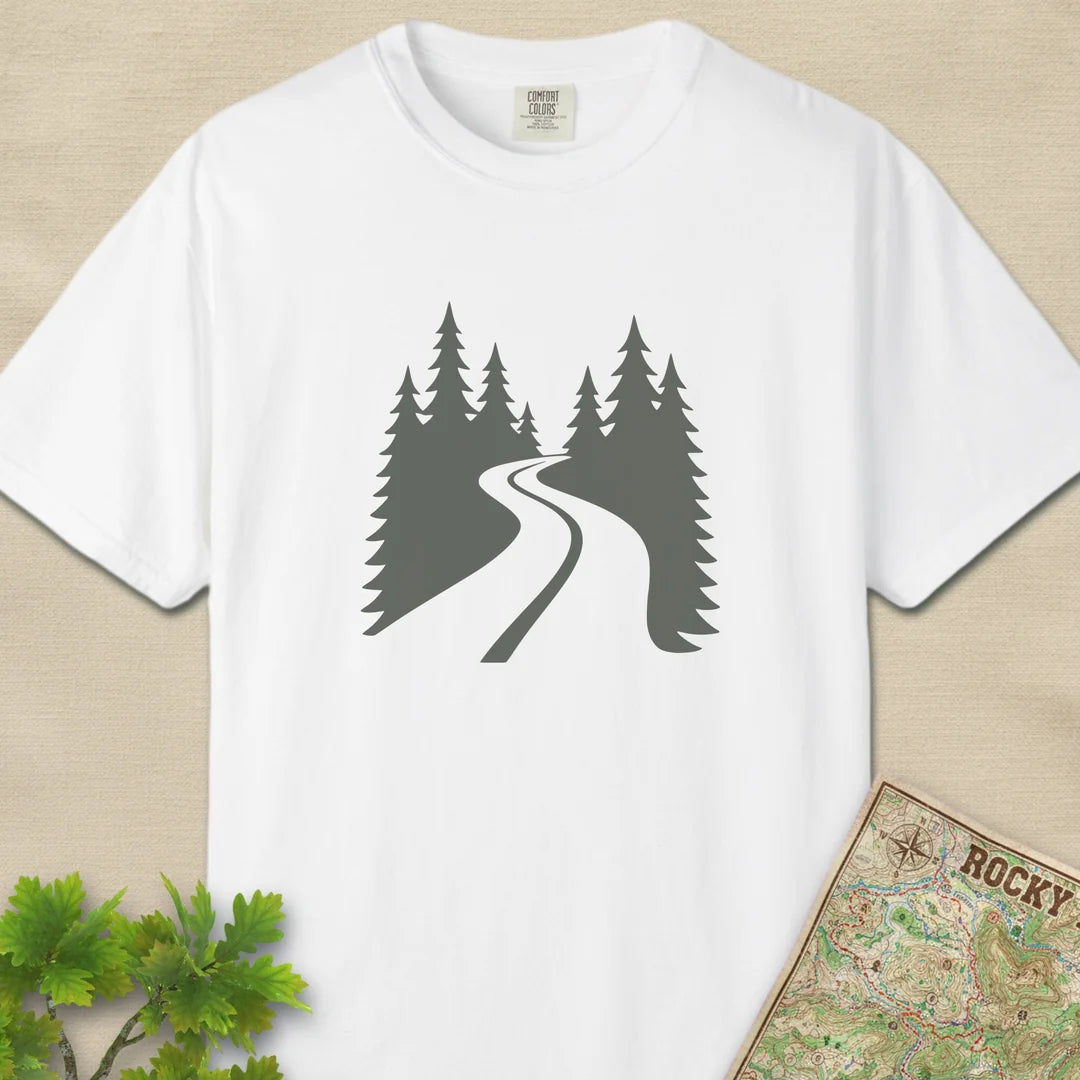 Forest Trail T-Shirt White Outdoor Nature Tee