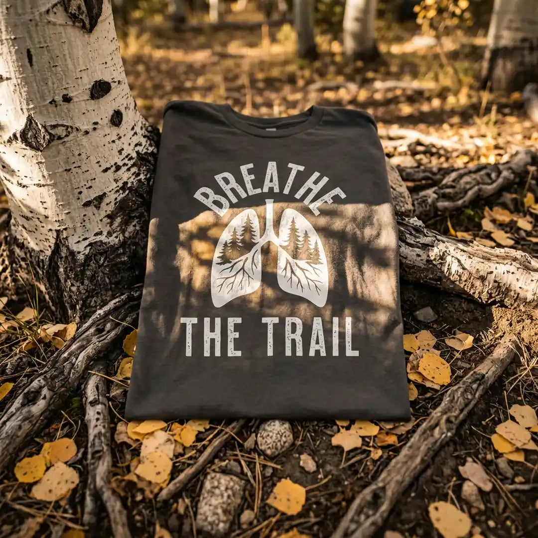 Breathe The Trail T-Shirt Outdoor Nature Tee