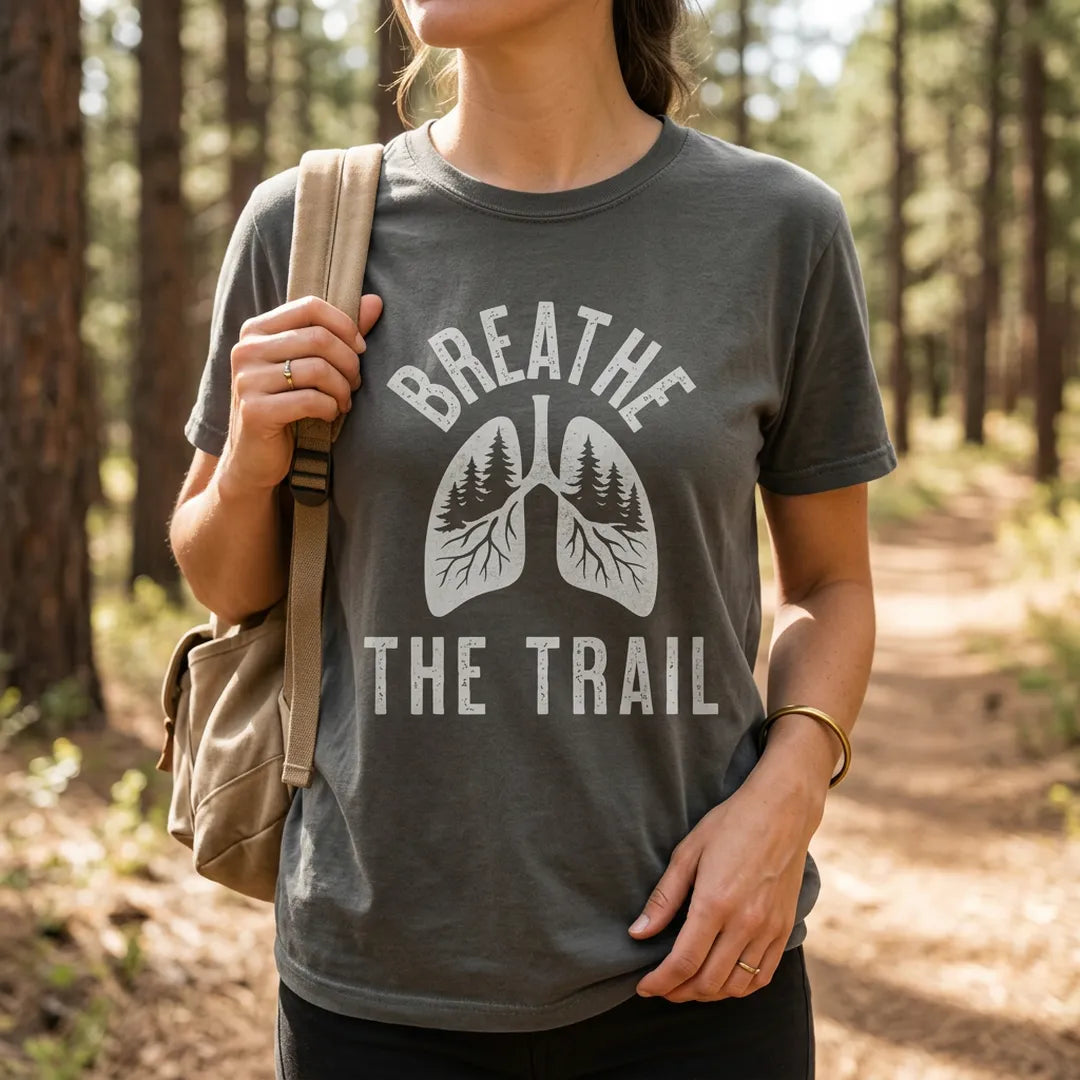 Breathe The Trail T-Shirt Outdoor Nature Tee