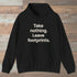Take Nothing Leave Footprints Hoodie Black Outdoor Nature Tee