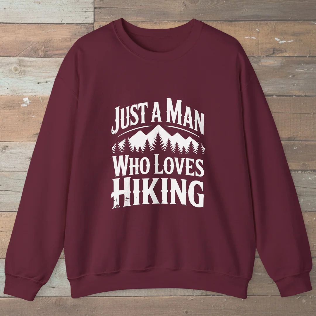 Just A Man Who Loves Hiking Forest Sweatshirt