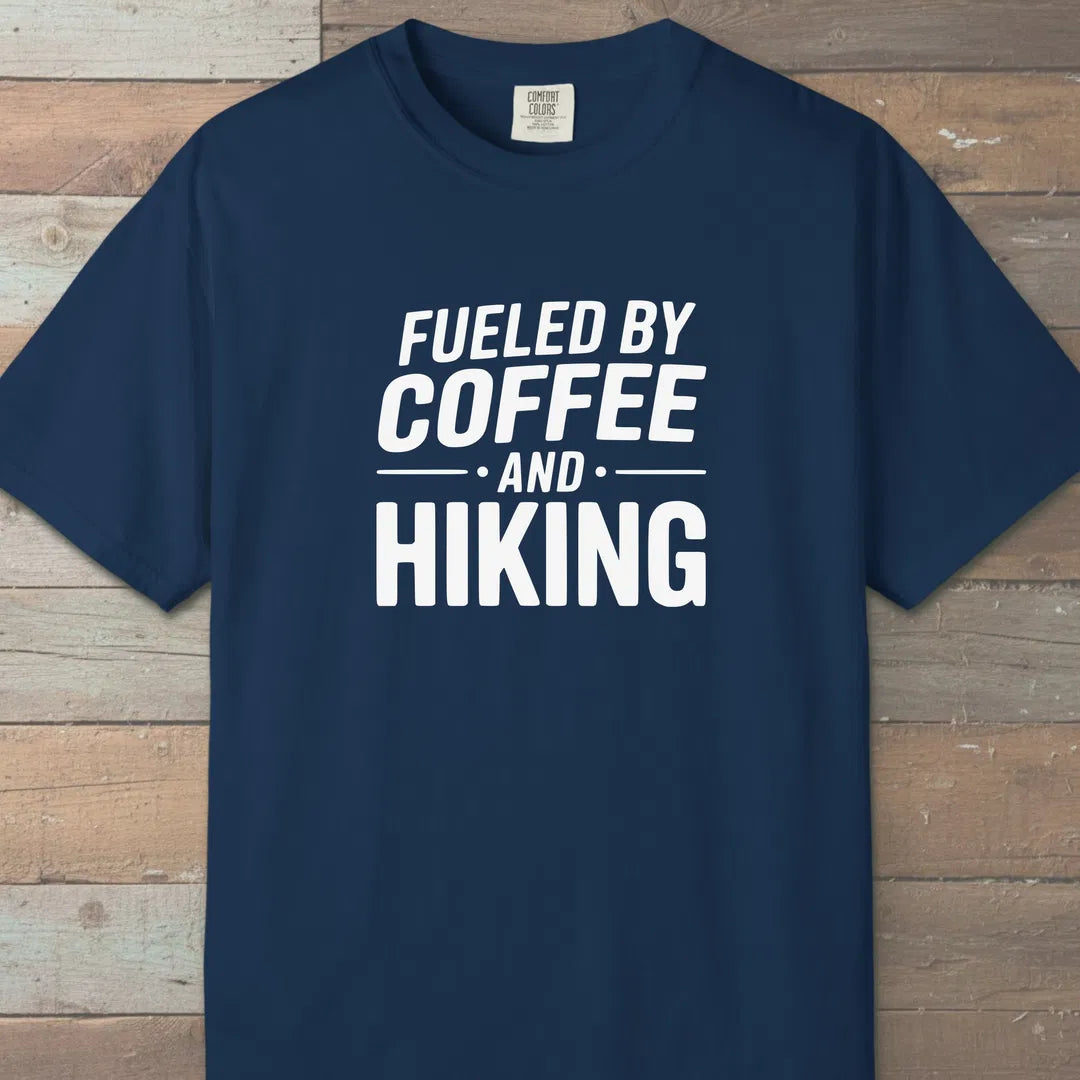 Fueled By Coffee T-Shirt Navy Outdoor Nature Tee