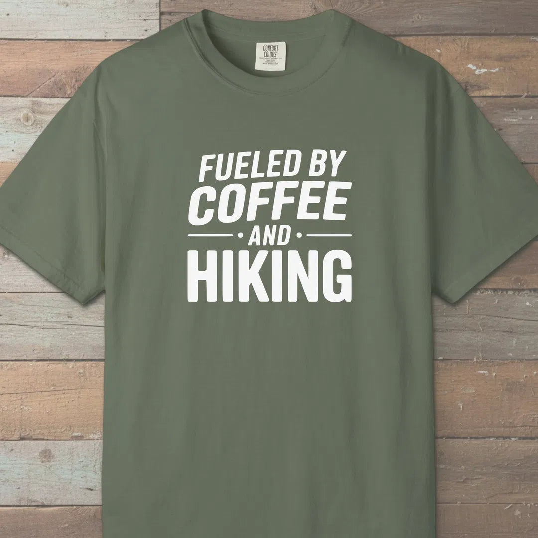 Fueled By Coffee T-Shirt Moss Outdoor Nature Tee