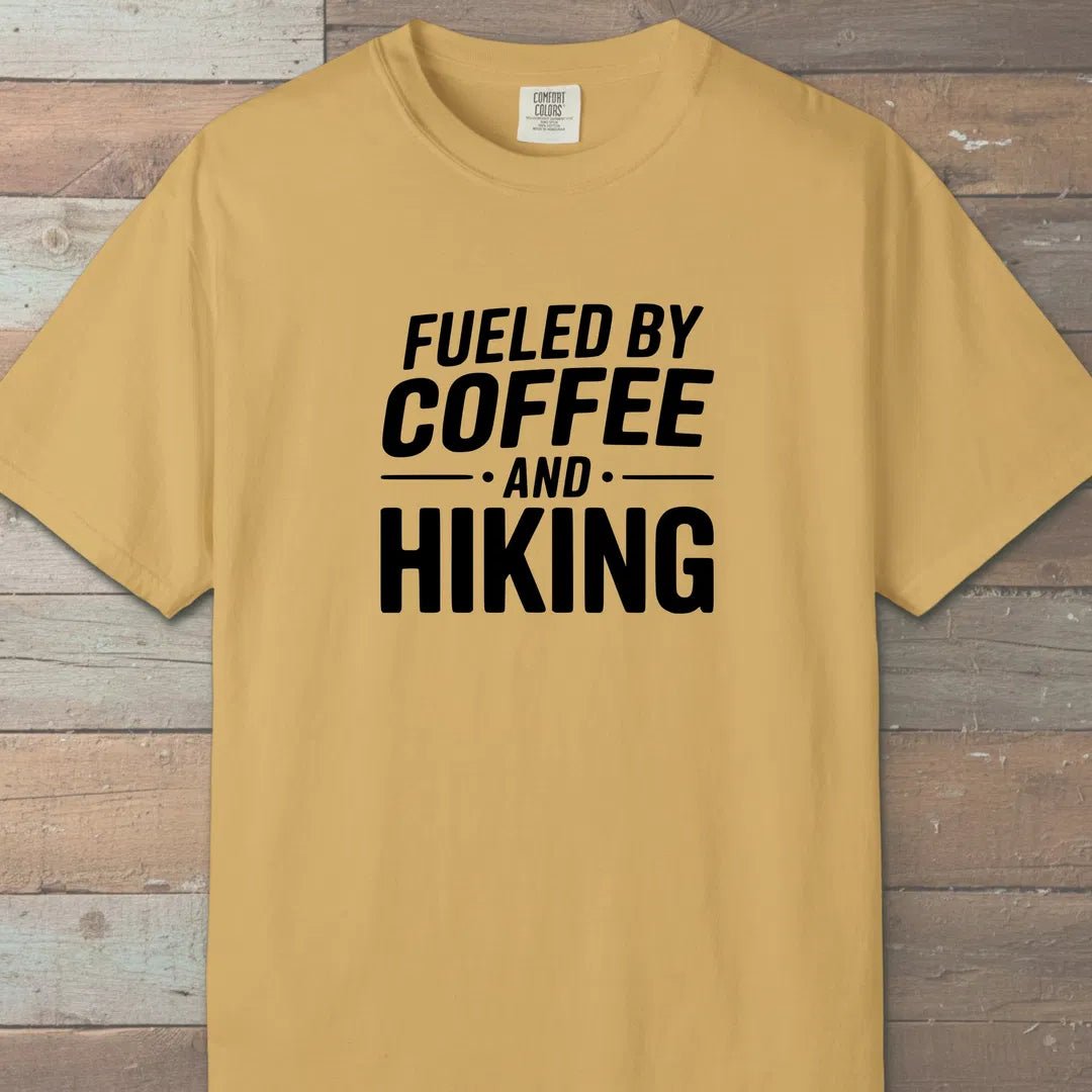 Fueled By Coffee T-Shirt Mustard Outdoor Nature Tee