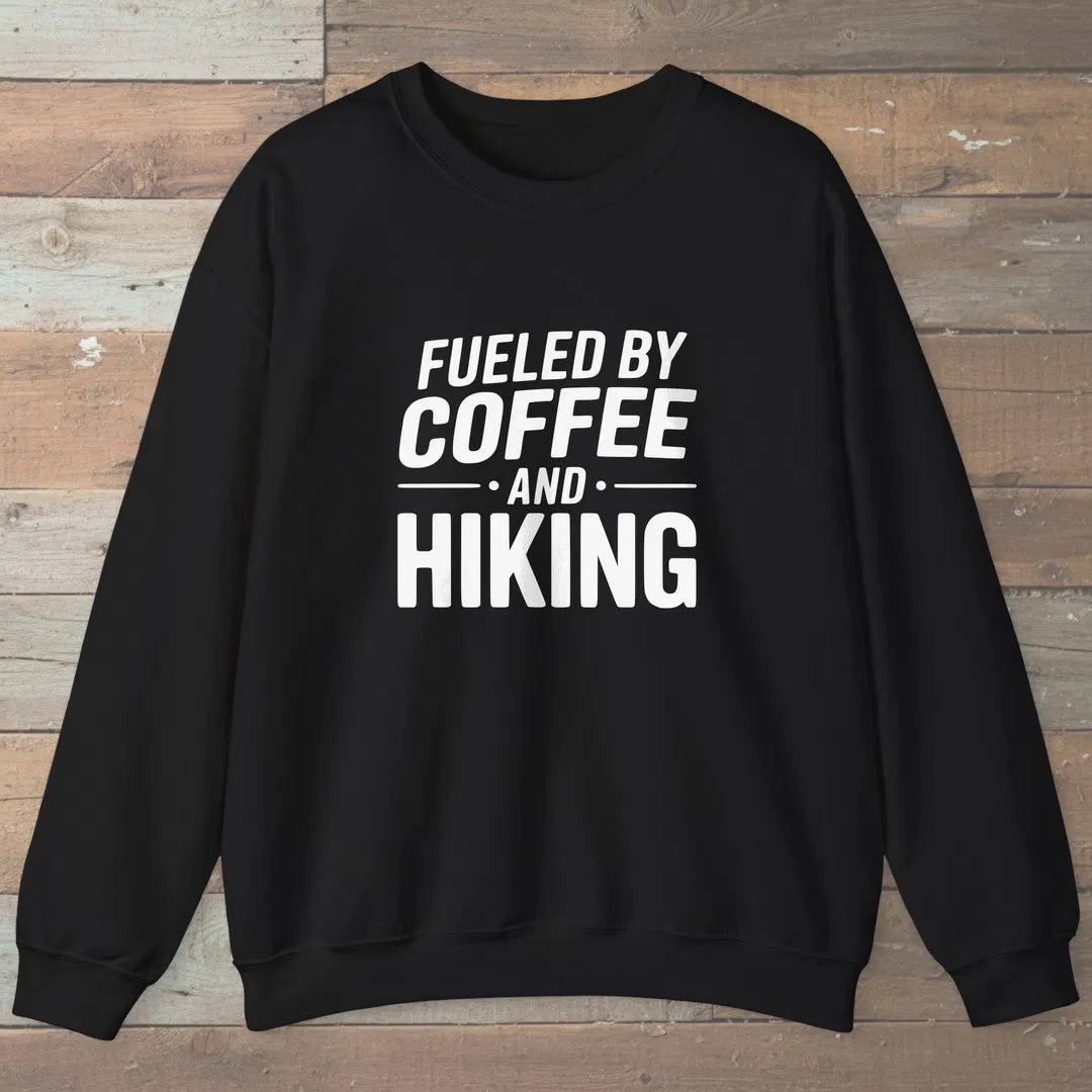 Fueled By Coffee Sweatshirt Black Outdoor Nature Tee