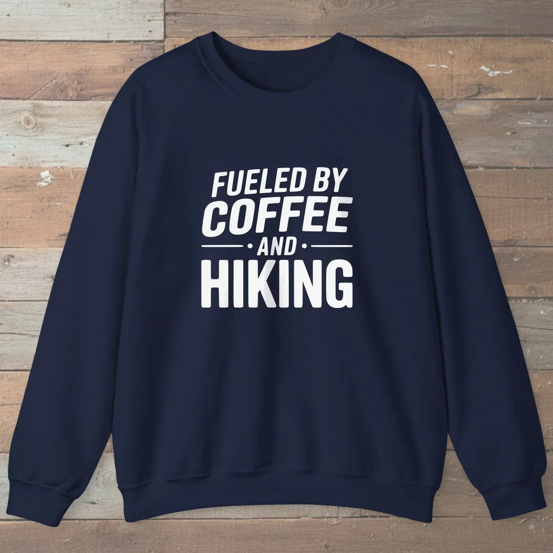Fueled By Coffee Sweatshirt Navy Outdoor Nature Tee