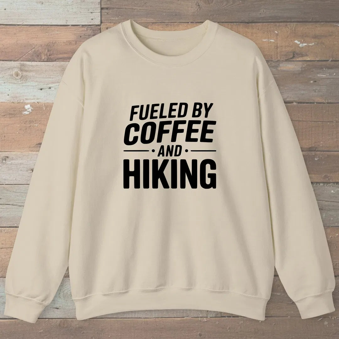 Fueled By Coffee Sweatshirt Sand Outdoor Nature Tee