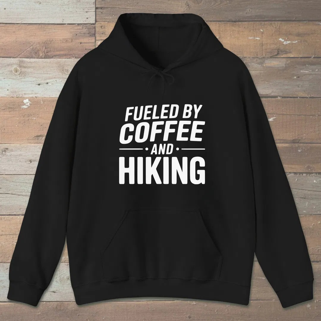 Fueled By Coffee Hoodie Black Outdoor Nature Tee