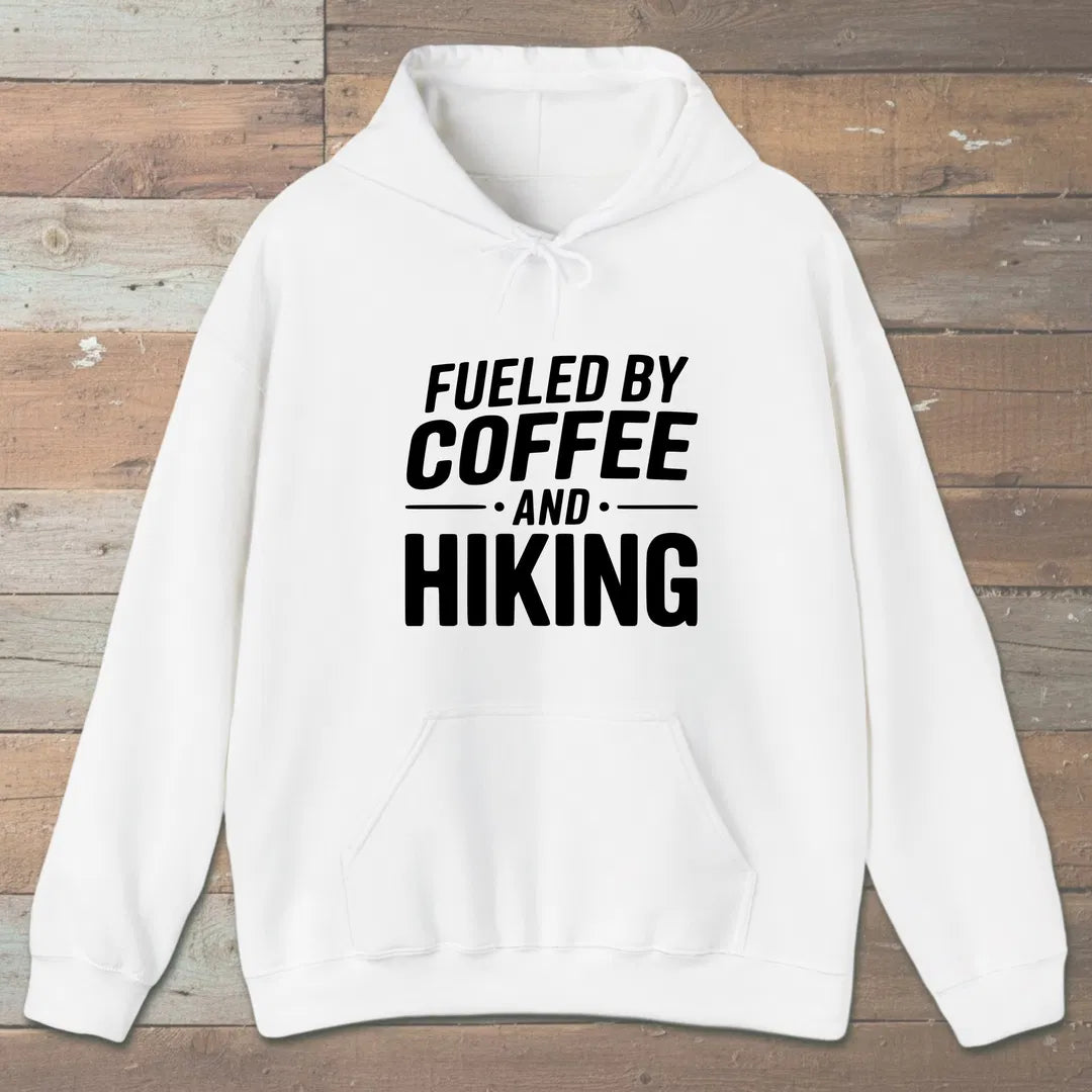 Fueled By Coffee Hoodie White Outdoor Nature Tee