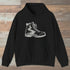 Trail Boot Hoodie Black Outdoor Nature Tee