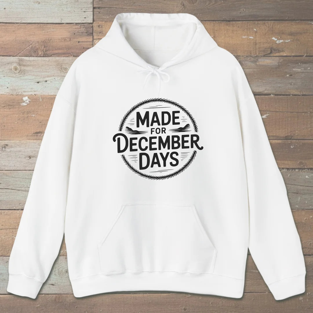 Made For December Days Hoodie White Outdoor Nature Tee