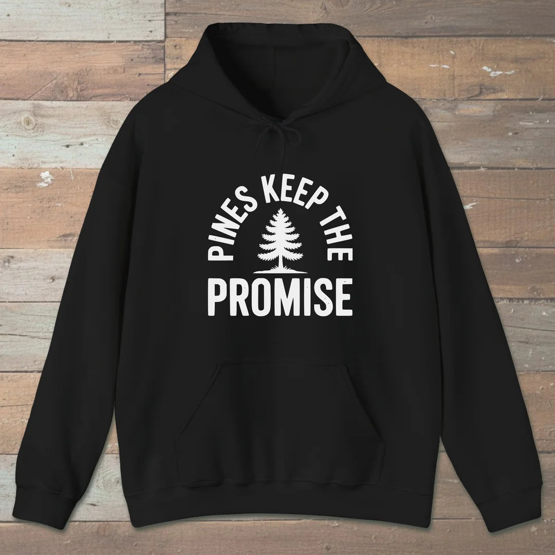 Pines Keep The Promise Hoodie Black Outdoor Nature Tee