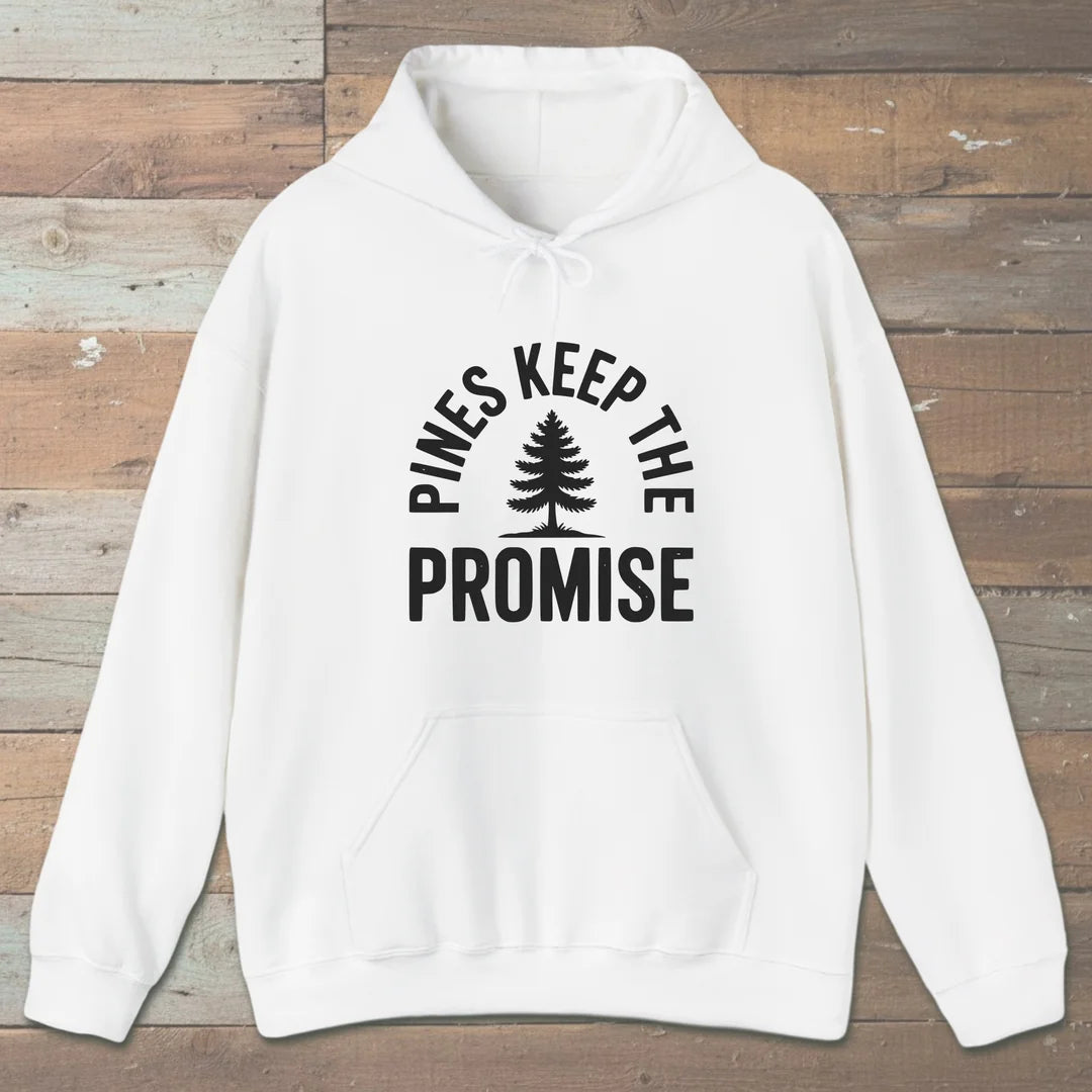 Pines Keep The Promise Hoodie White Outdoor Nature Tee