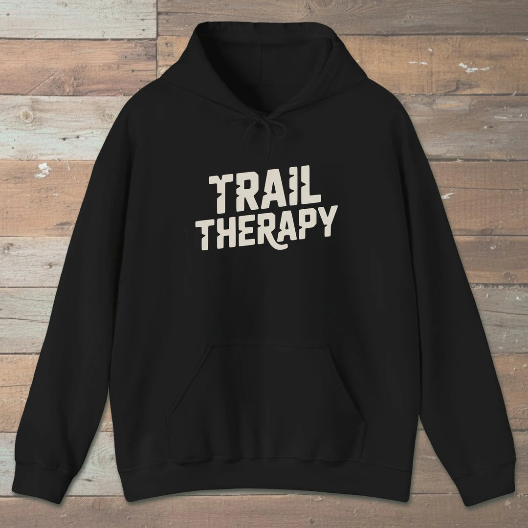 Trail Therapy Hoodie Black Outdoor Nature Tee