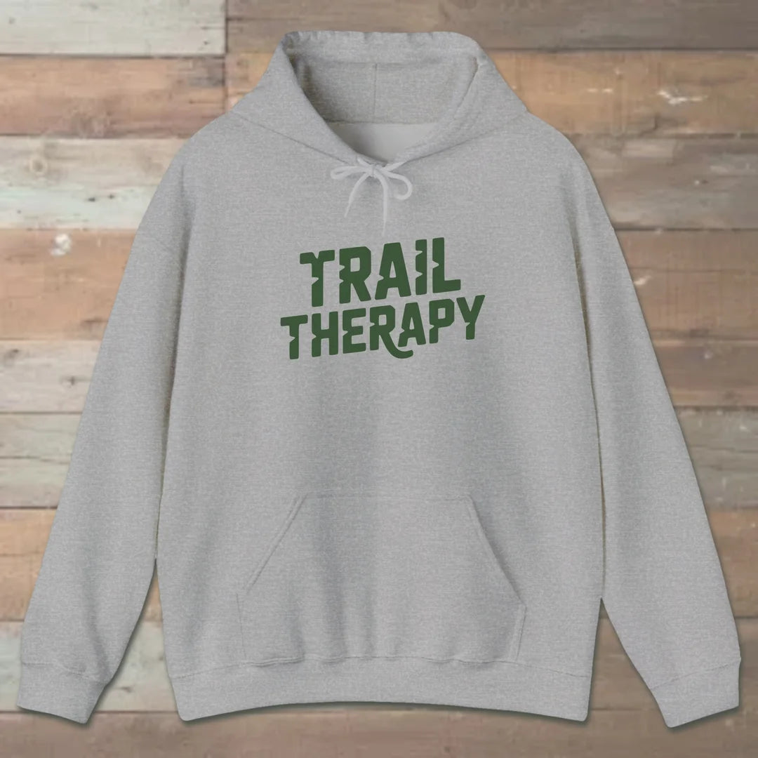 Trail Therapy Hoodie Sport Grey Outdoor Nature Tee