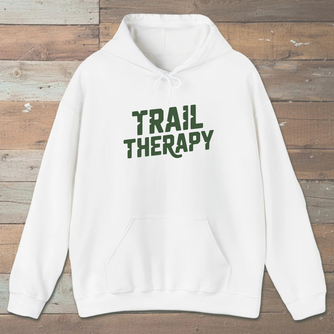 Trail Therapy Hoodie White Outdoor Nature Tee
