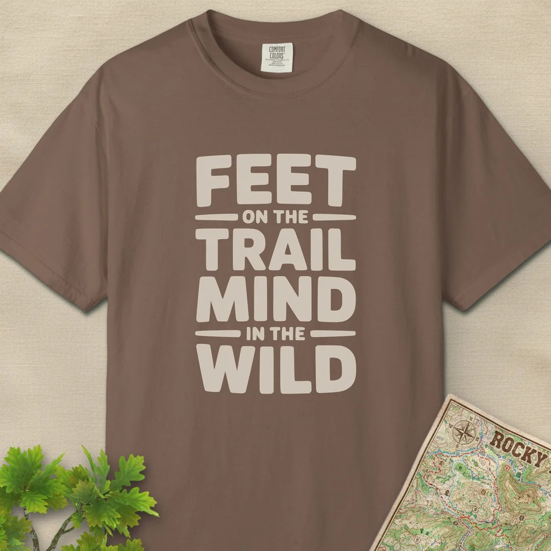 Feet On The Trail Mind In The Wild T-Shirt