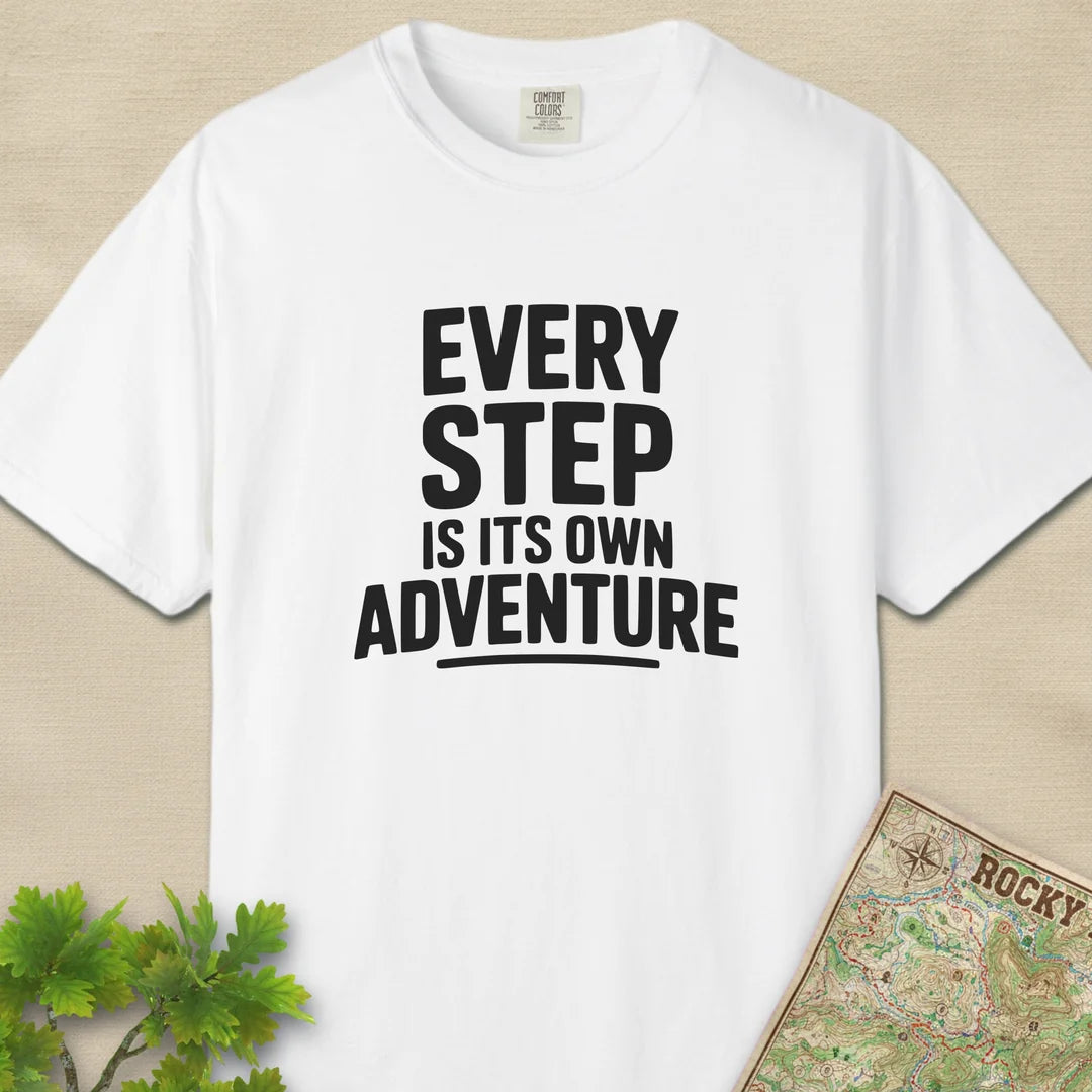 Every Step Is Its Own Adventure T-Shirt White Outdoor Nature Tee