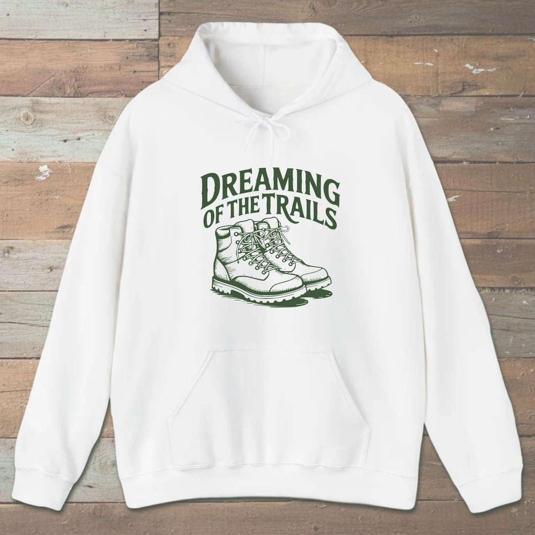 Dreaming Of The Trails Hoodie White Outdoor Nature Tee