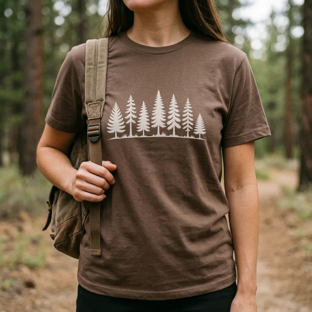 Pine Line T-Shirt Outdoor Nature Tee