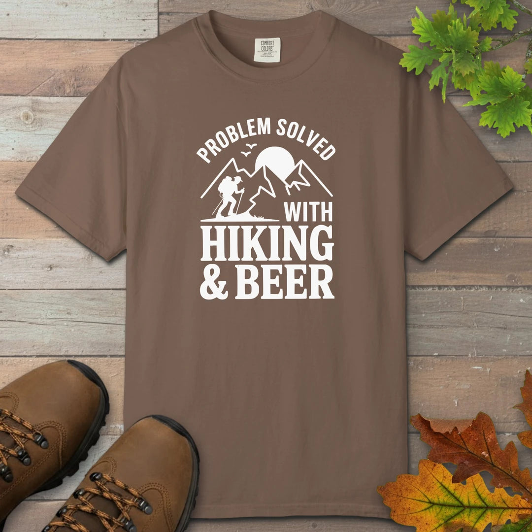 Problem Solved With Hiking And Beer T-Shirt