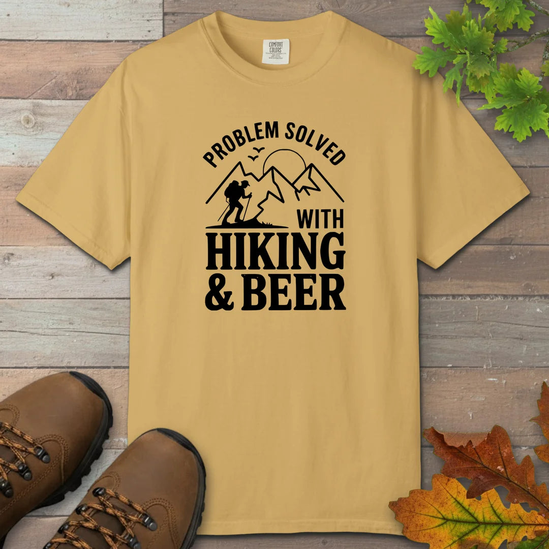 Problem Solved With Hiking And Beer T-Shirt