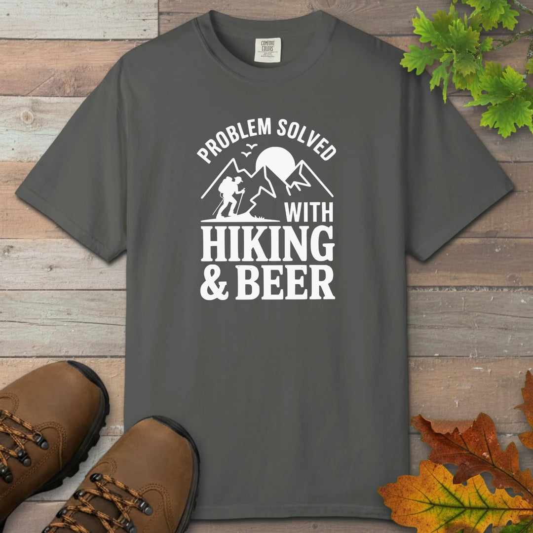 Problem Solved With Hiking And Beer T-Shirt