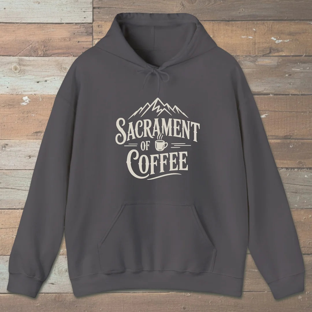 Sacrament Of Coffee Hoodie Charcoal Outdoor Nature Tee